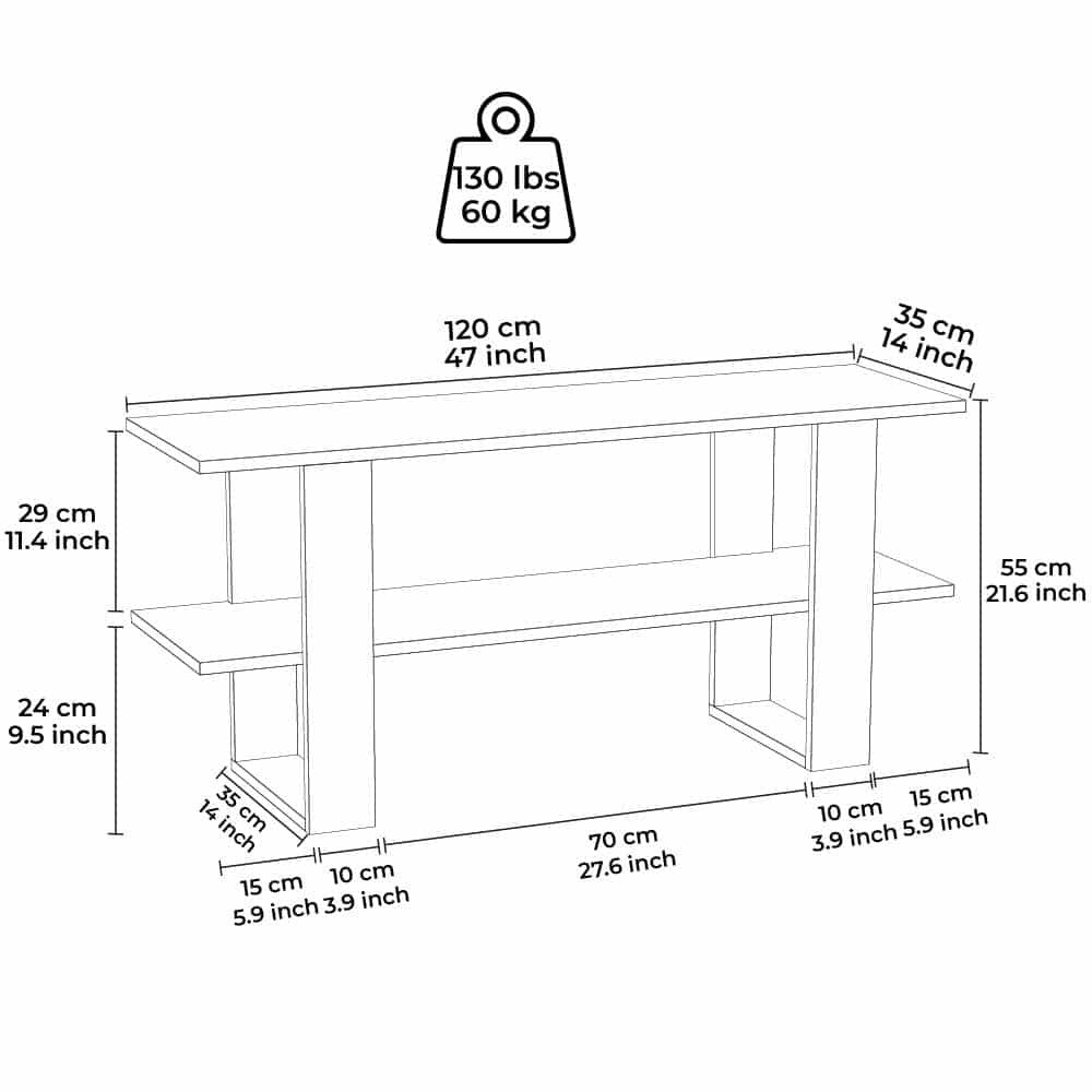 Meuble TV moderne 120cm Bois Blanc en marble design Cornellia