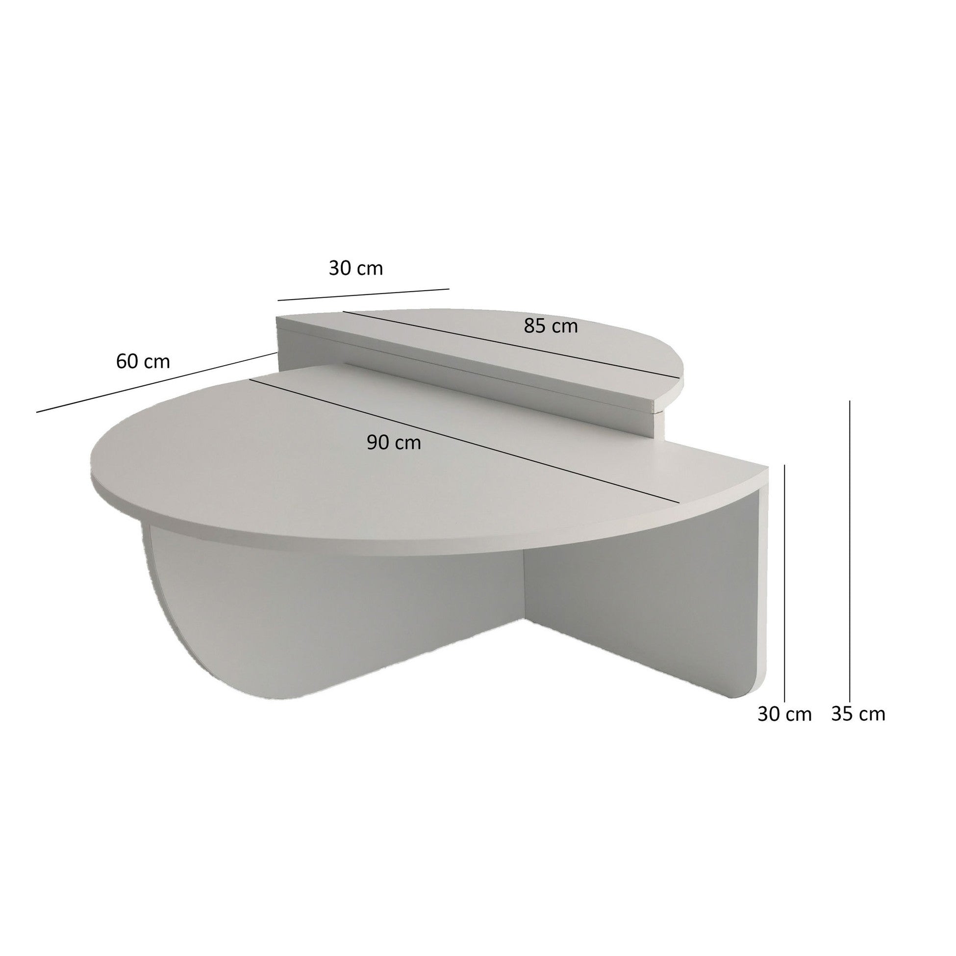 Set de 2 tables basses design Oatglow Blanc