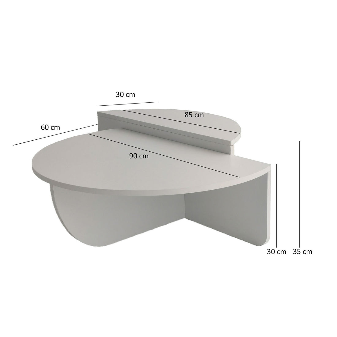 Set de 2 tables basses design Oatglow Blanc