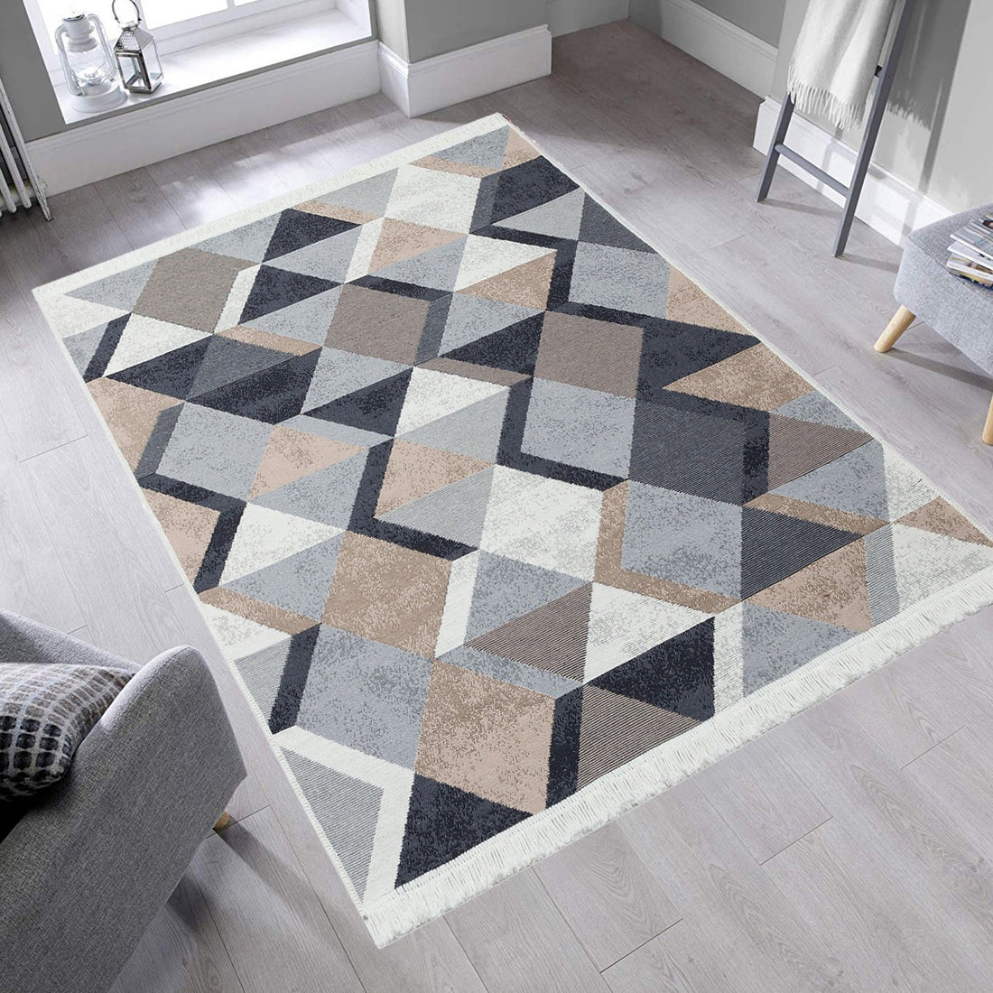 Tapis (160 x 230) Ar 10 - Beige, Black
