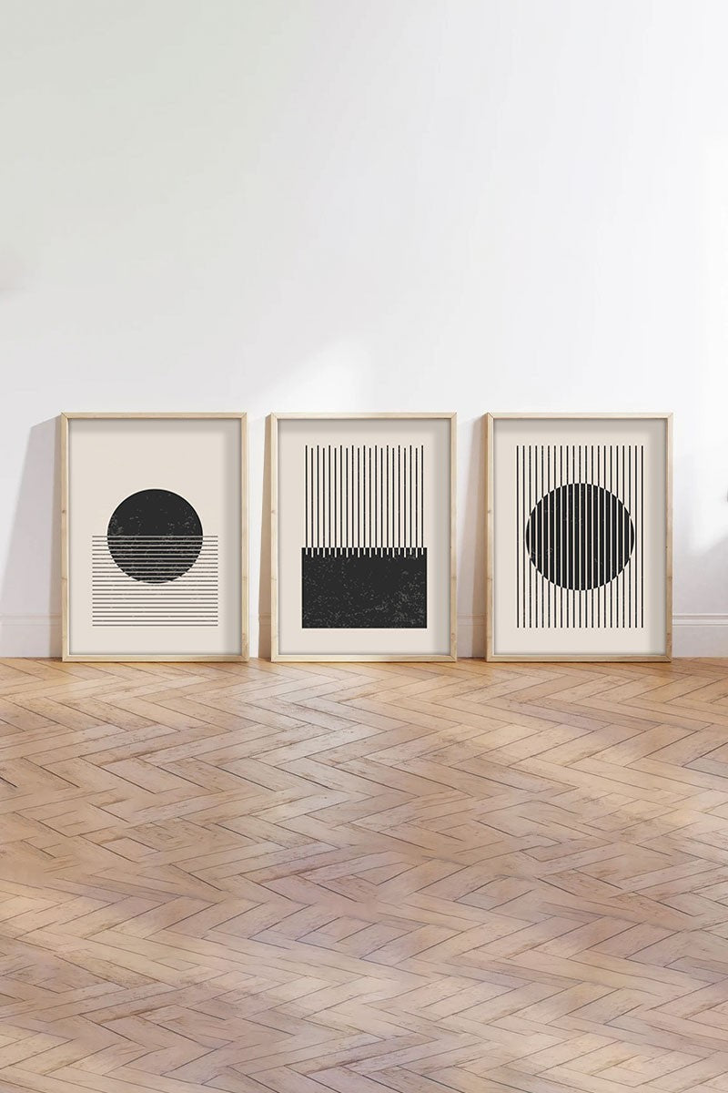 Peinture MDF encadrée décorative (3 pièces) Huhu212 - 50 x 70