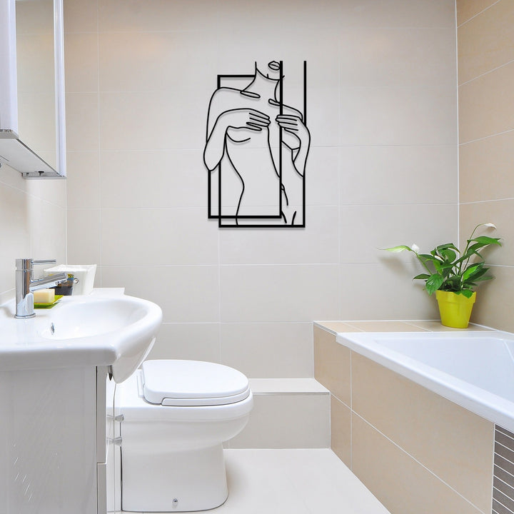 Accessoire mural en métal décoratif Beautiful Woman