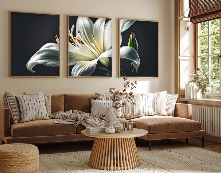 Peinture mdf encadrée décorative (3 pièces) Huhu224 - 50 x 70