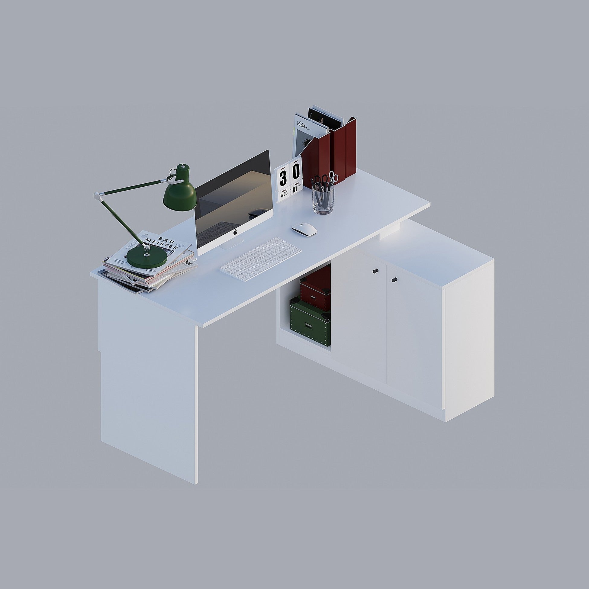 Bureau d'étude Basak Calisma Masası - White