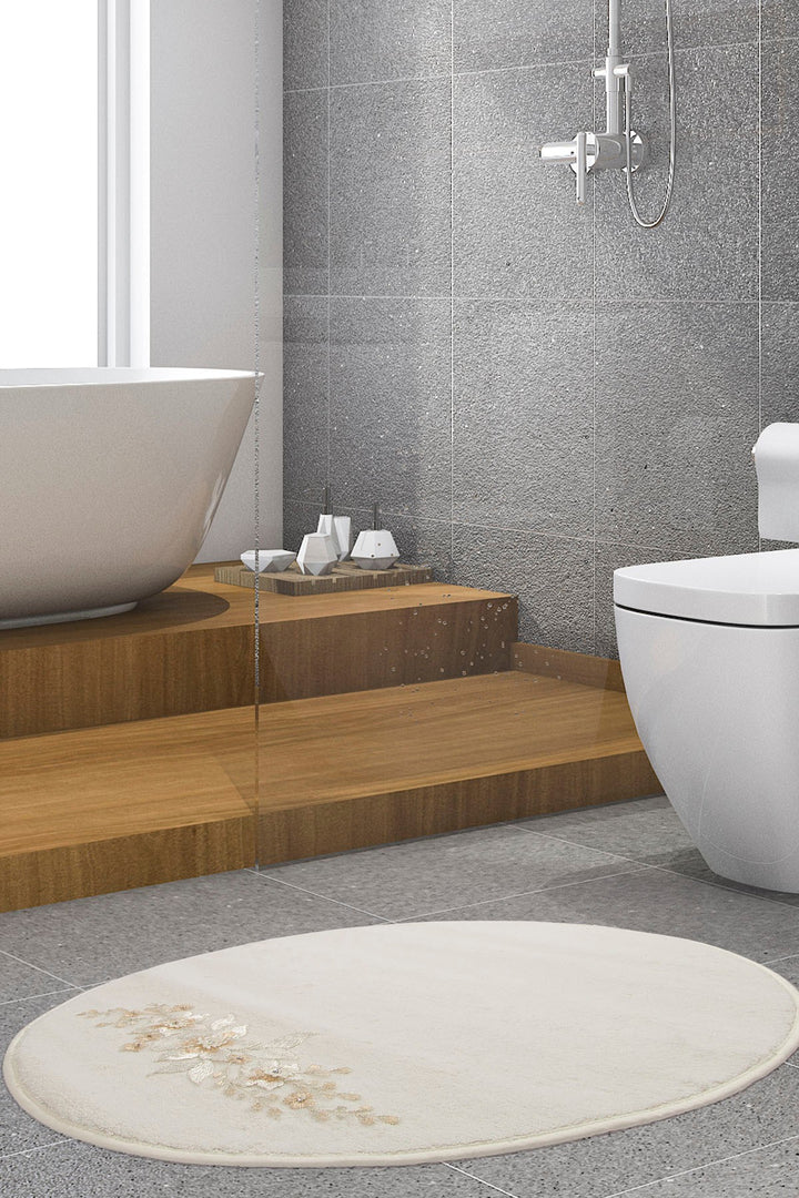 Tapis de bain Solid - Ecru (70 x 115)