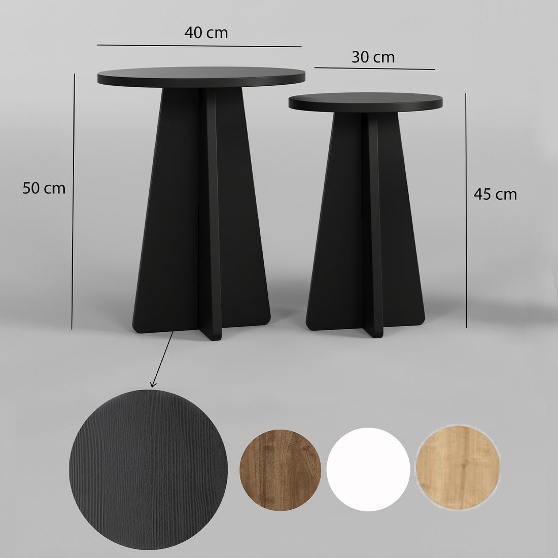 Ensemble de table basse Mushroom 2 - Black