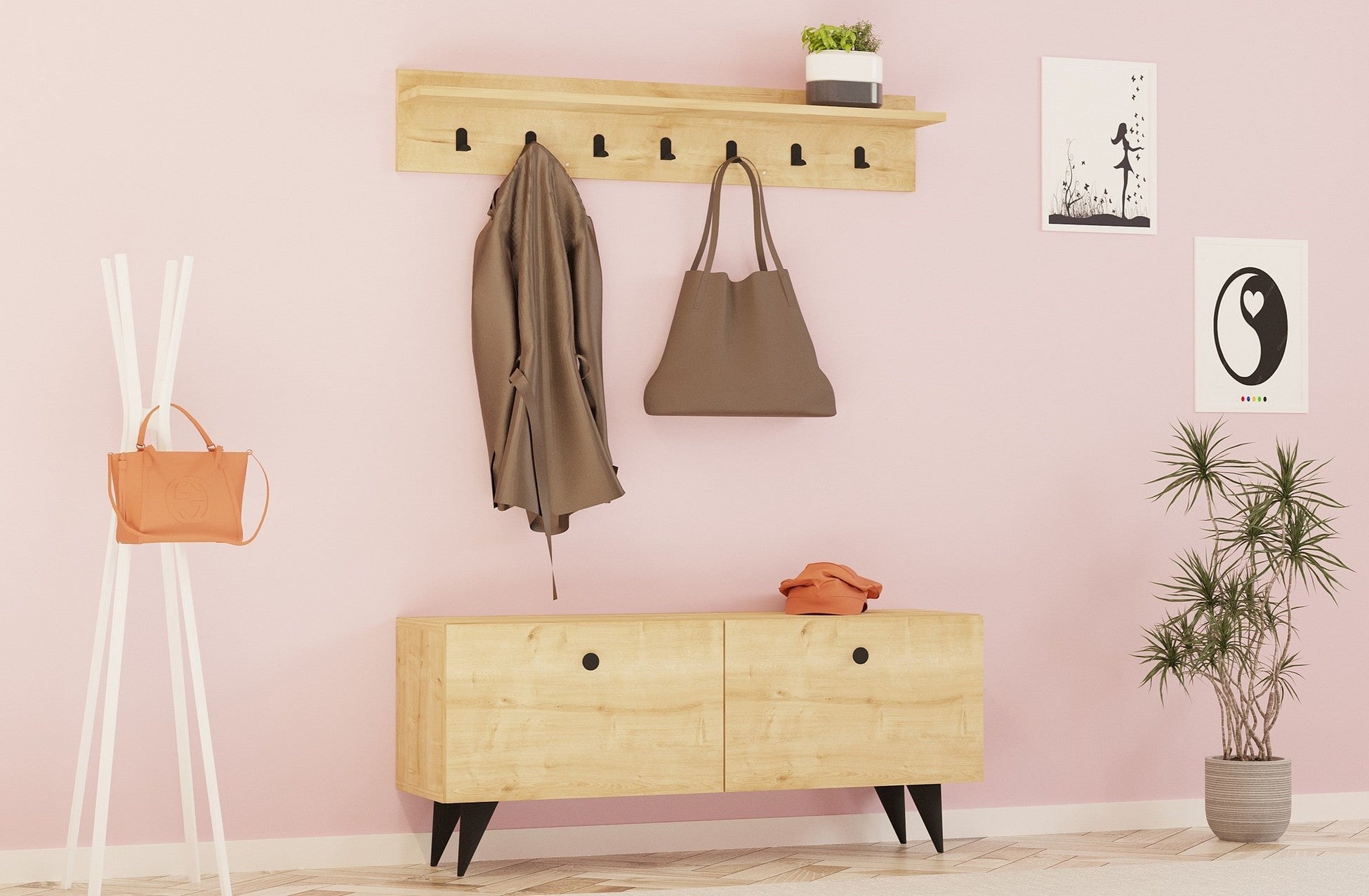 Support d'entrée Rupa - Oak