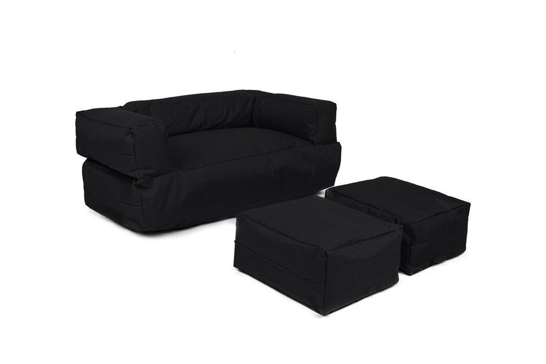 Pouf de jardin Kids Double Seat Pouf - Black