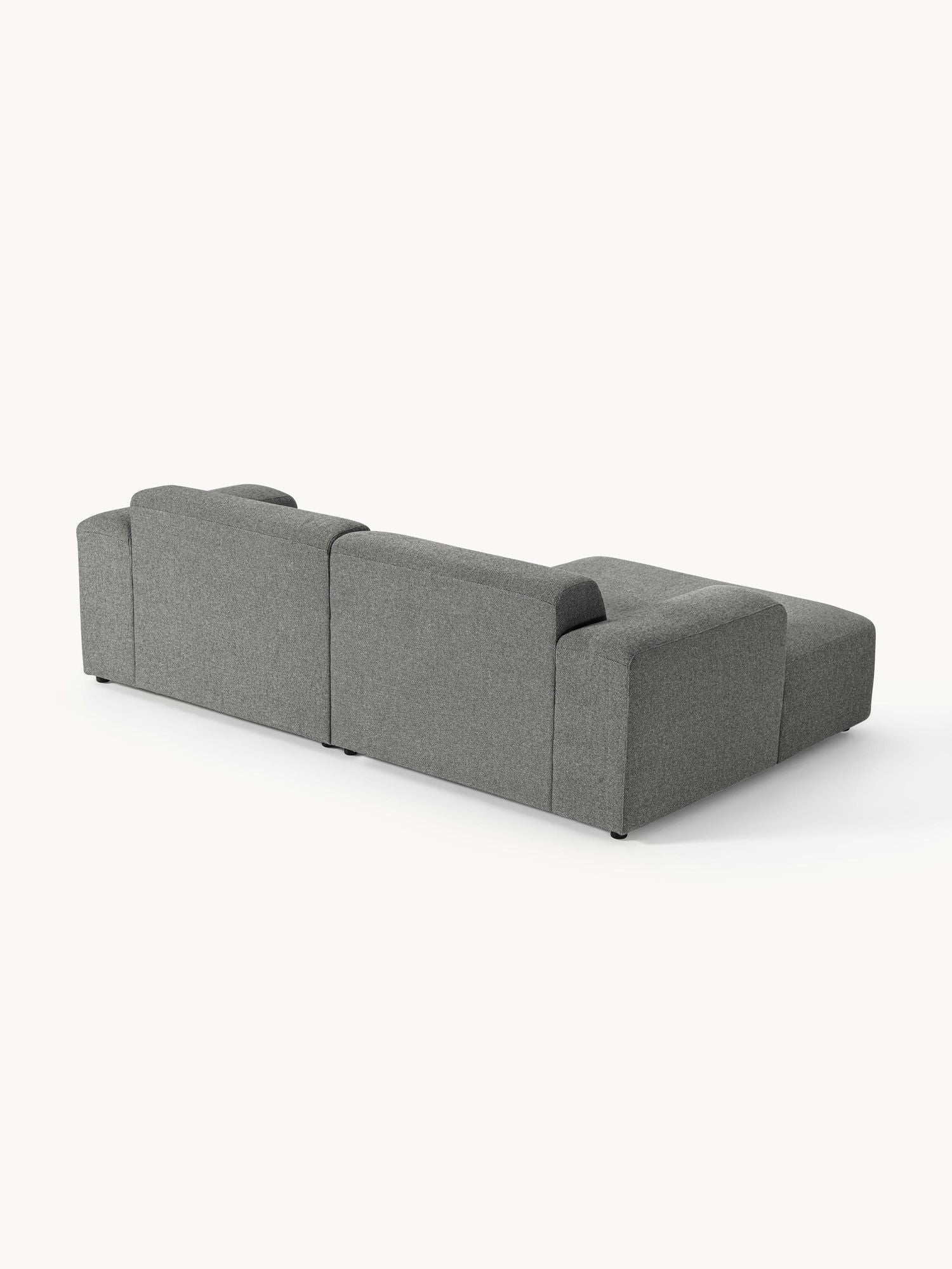 Canapé d'angle 3 places Molly Mini en tissu lin