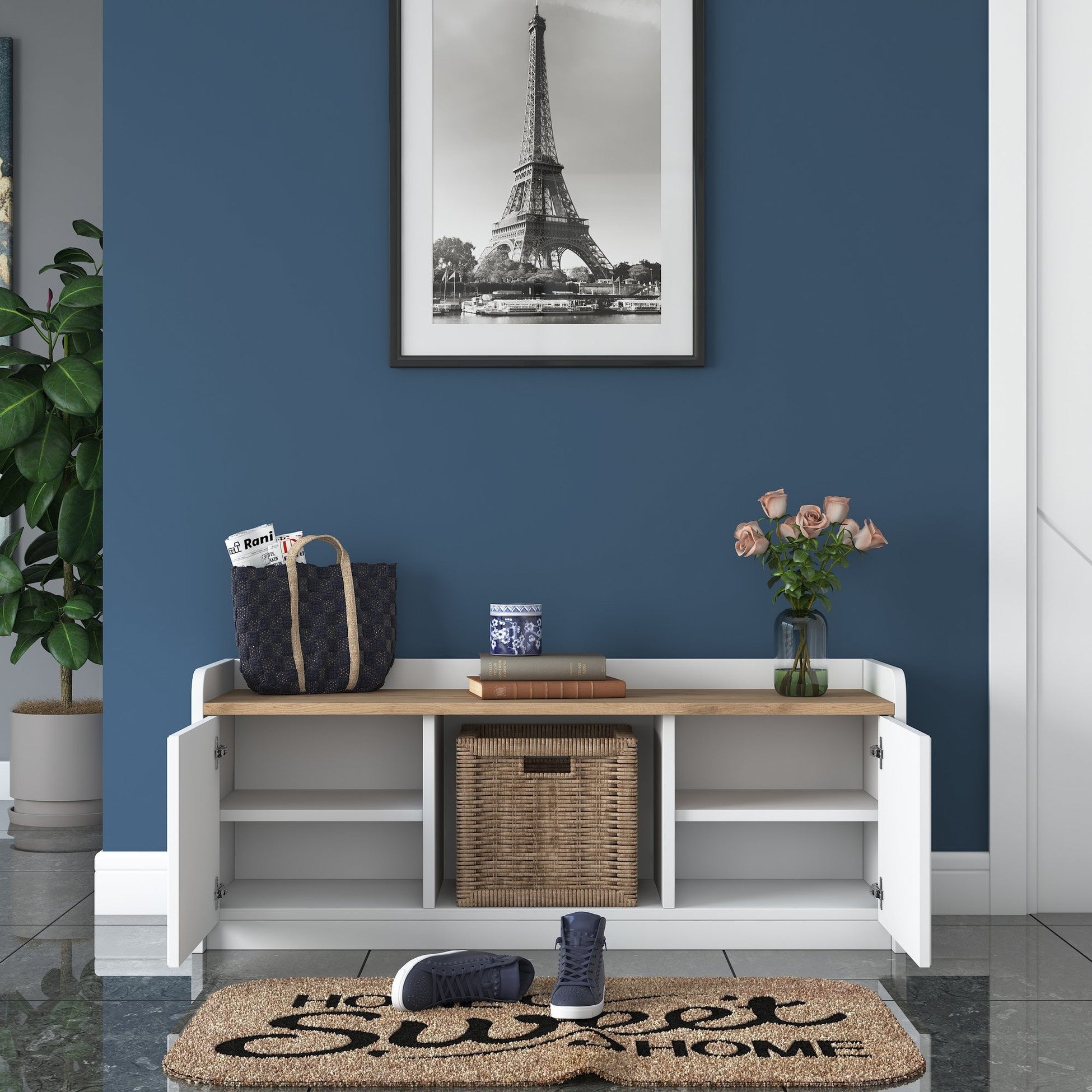 Meuble à chaussures P2 - 1808 - Walnut