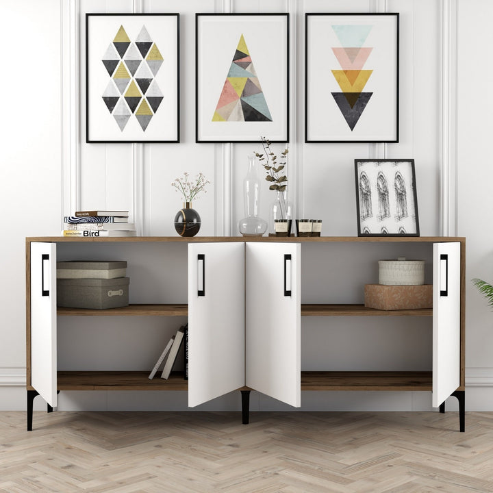 Console Kiev - Walnut, White