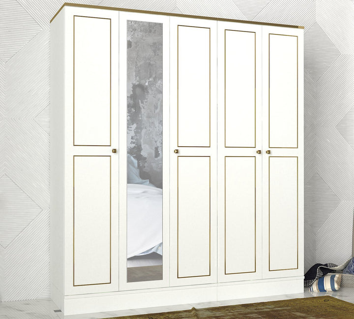 Armoire Ravenna 5 Kapılı - White