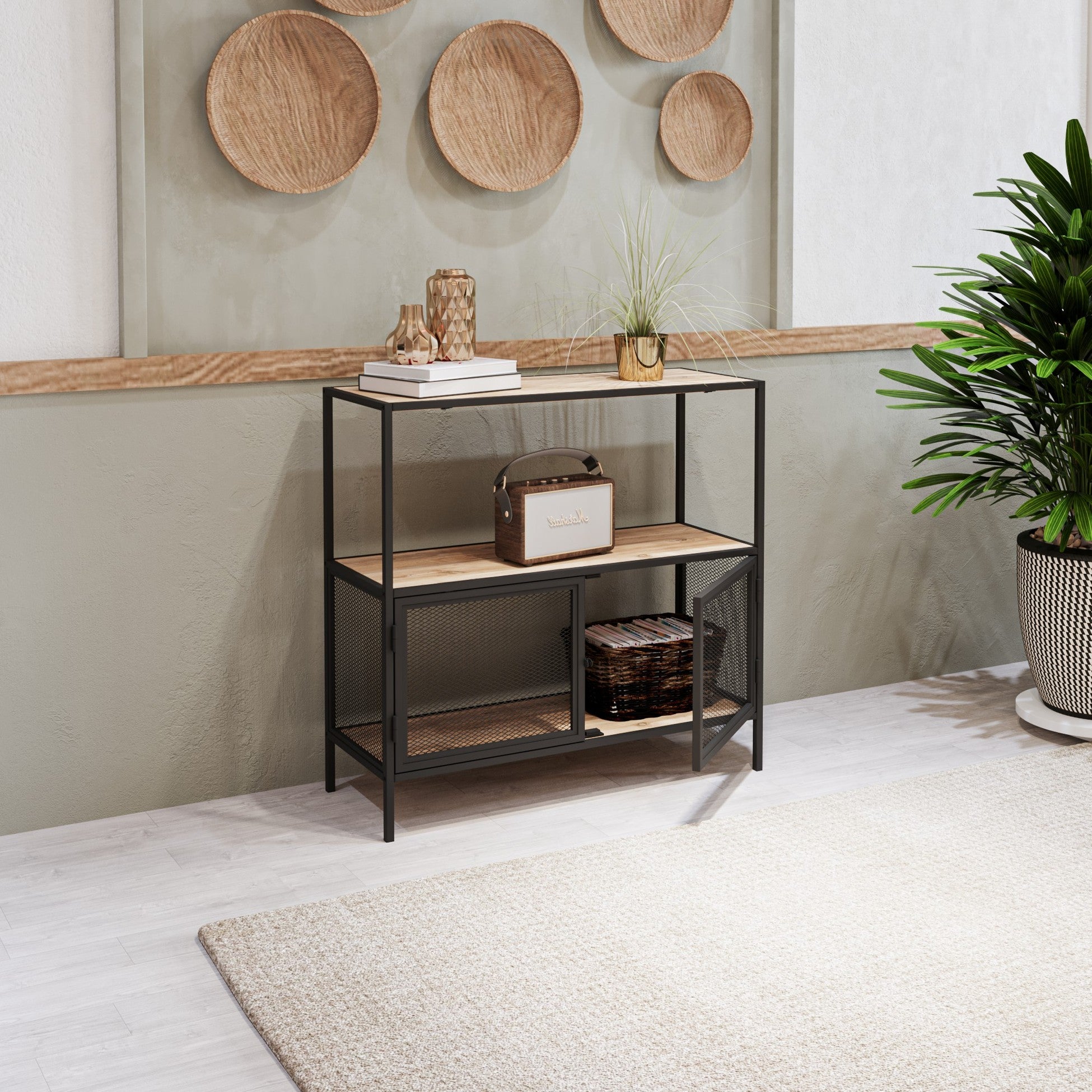 Console Tatu - Black, Oak