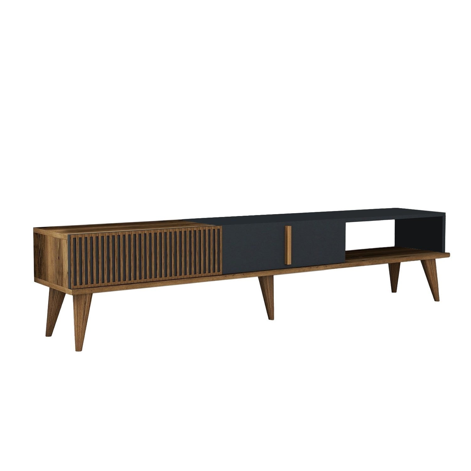 Meuble TV Milan Alt - Walnut, Anthracite