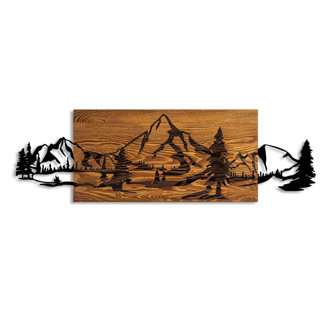 Accessoire mural en bois décoratif Mountain Range