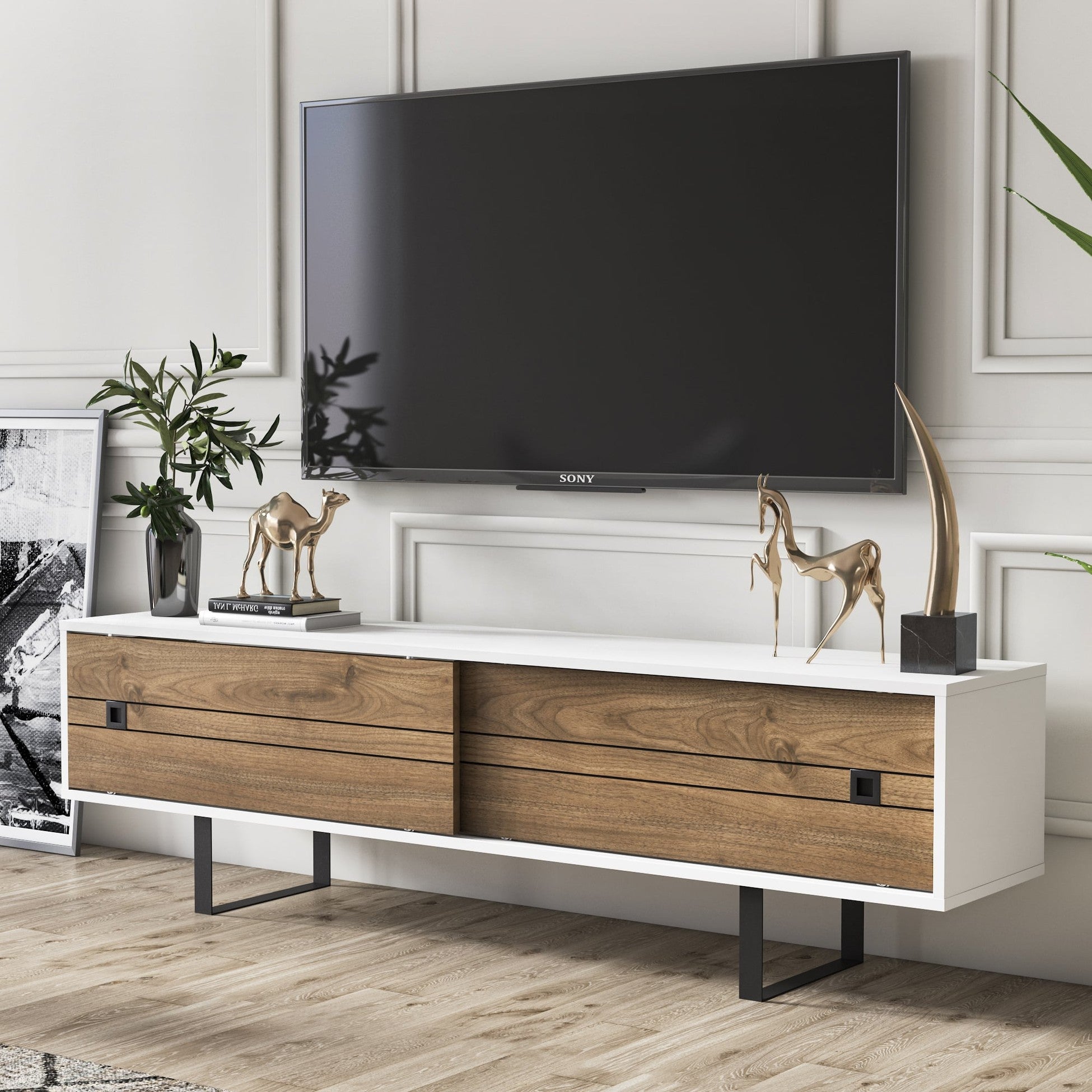 Unité tv Fiona de table TV robuste Console industrielle