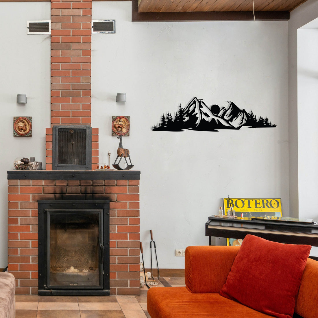Accessoire mural en métal décoratif Mountain 2