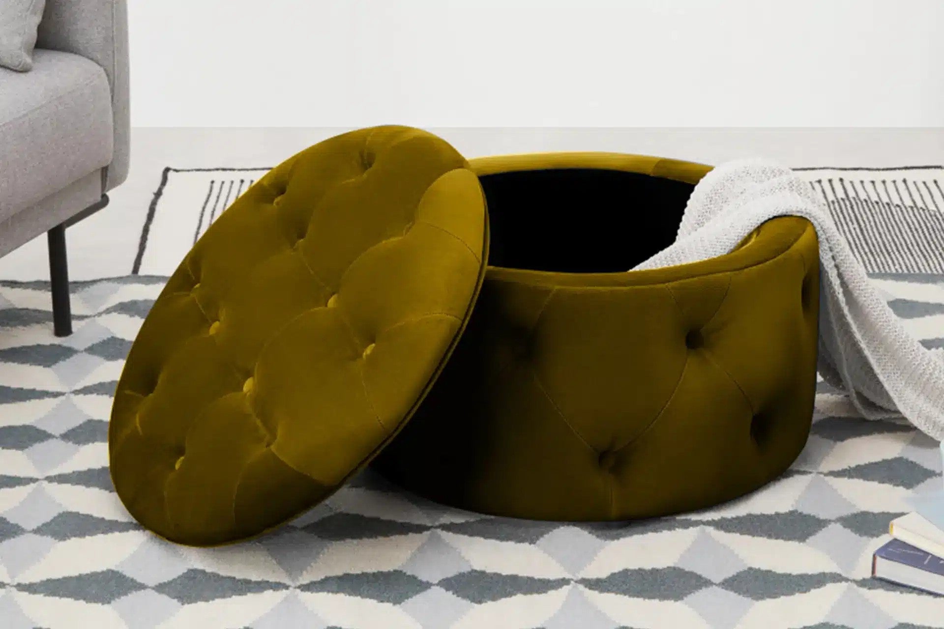 Pouf Coffre avec Espace De Rangement Duru