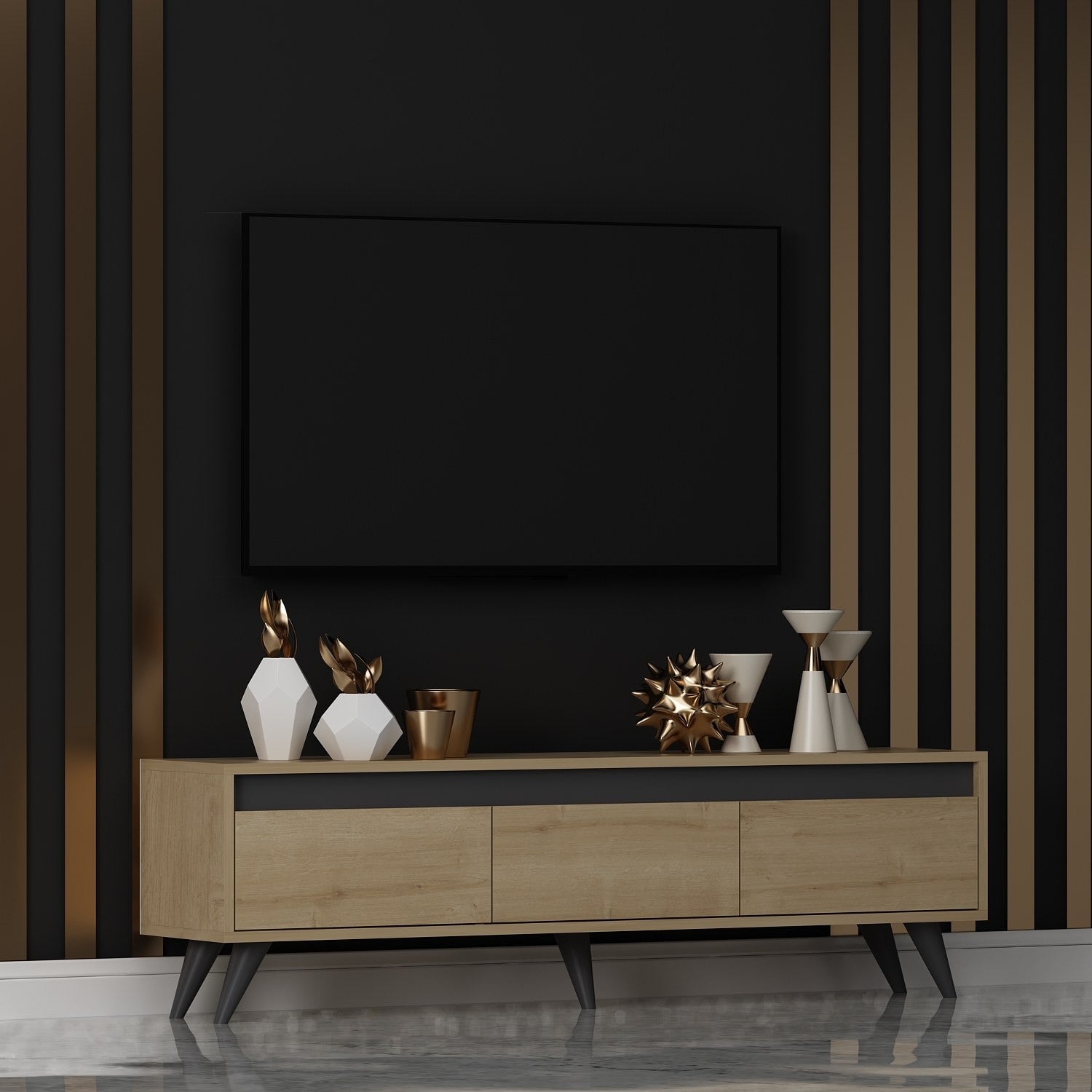 Meuble TV Century - Sapphire Oak