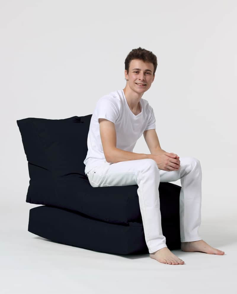 Siesta Pouf convertible / coussin de sol Noir