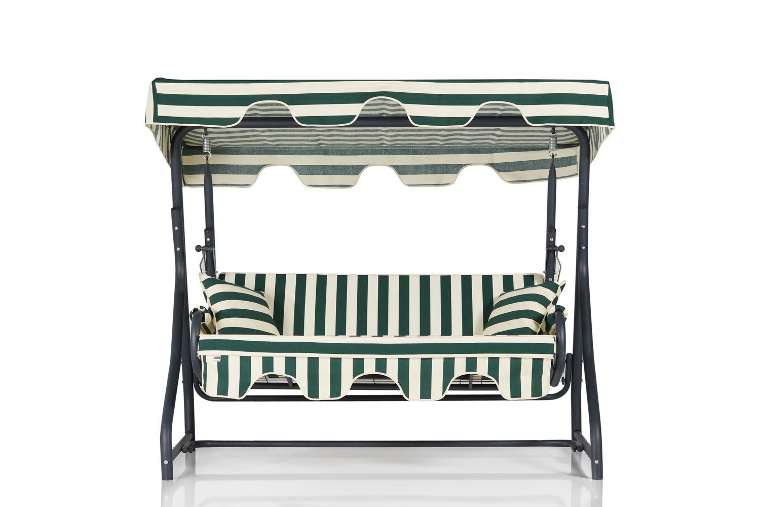 Chaise swing triple jardin Ruta 1 - Green, White, Black