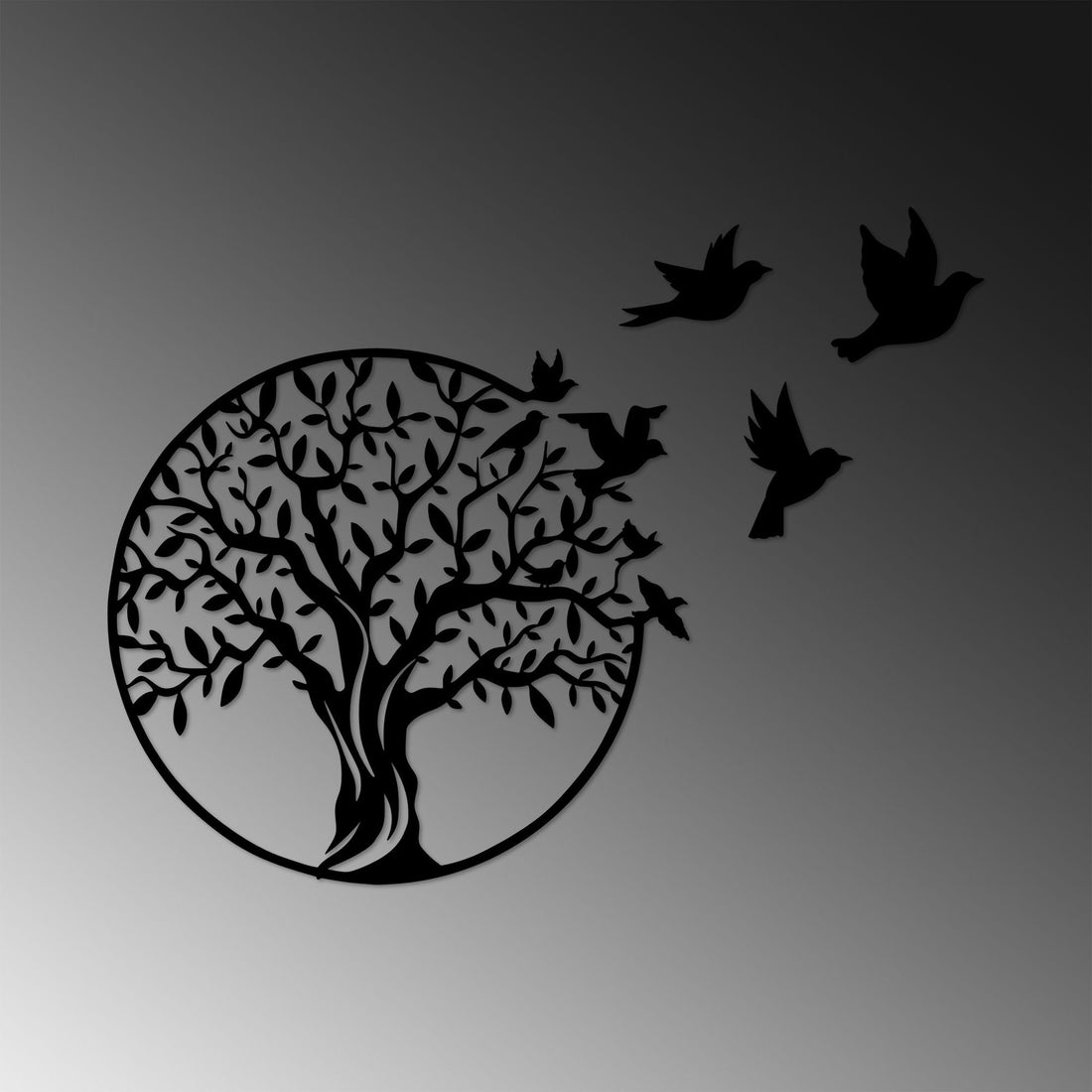 Accessoire mural en métal décoratif Tree And Birds