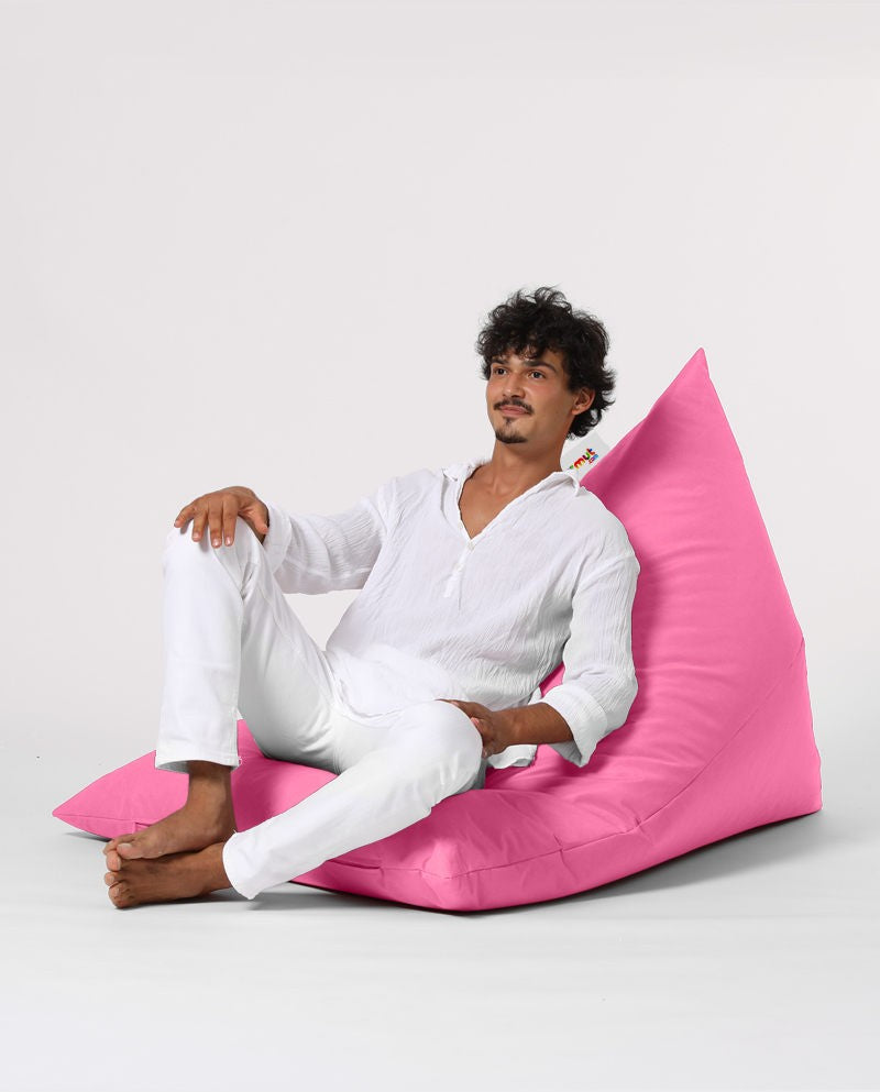 Sac de haricots de jardin Pyramid Big Bed Pouf - Pink