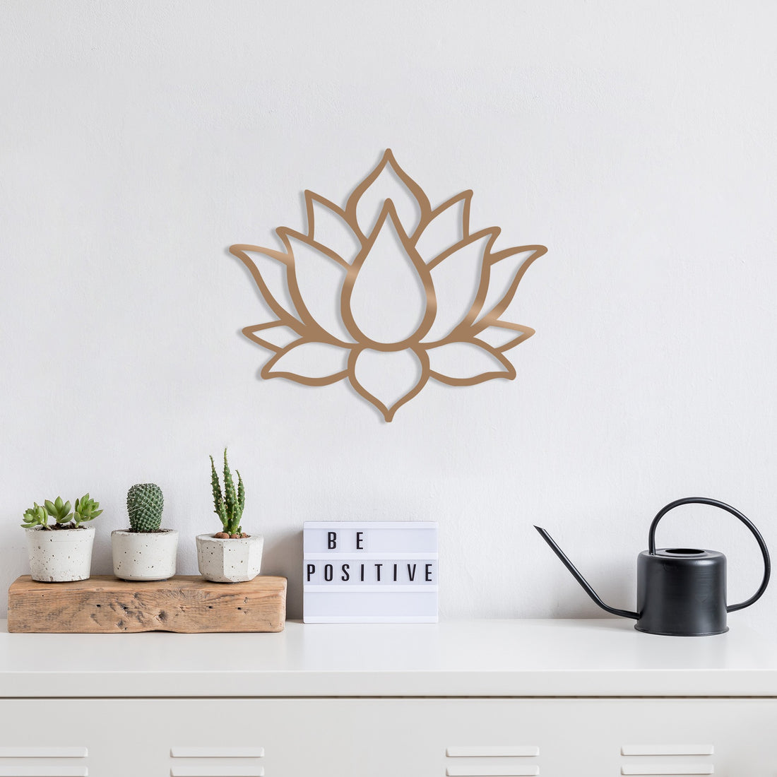 Accessoire mural en métal décoratif Lotus Flower 1 - Copper