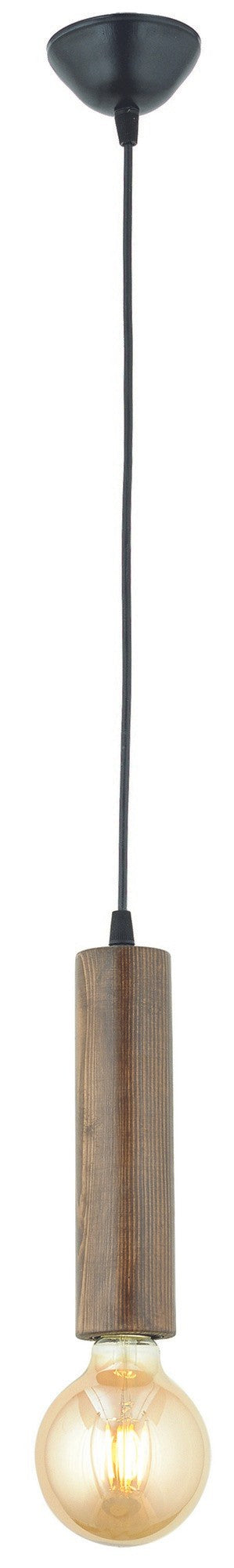 Lustre Silindir Tekli Ahşap Sarkıt