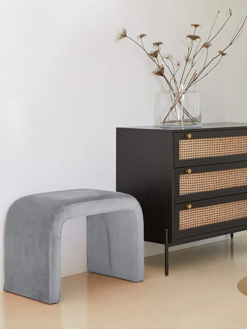 Tabouret en velours Sadiqué