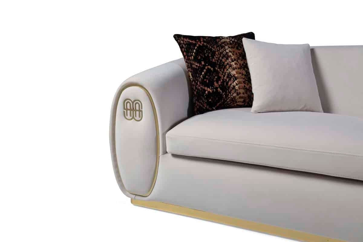 Sagezza Canapé crème 3 Places