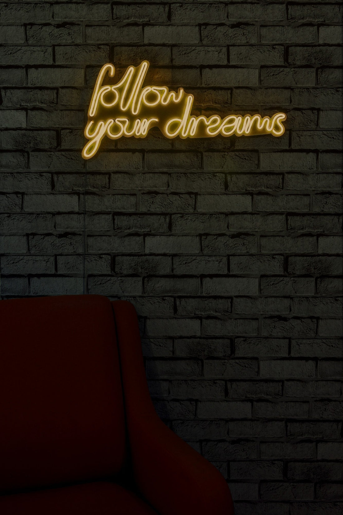 Éclairage LED en plastique décoratif Follow Your Dreams - Yellow