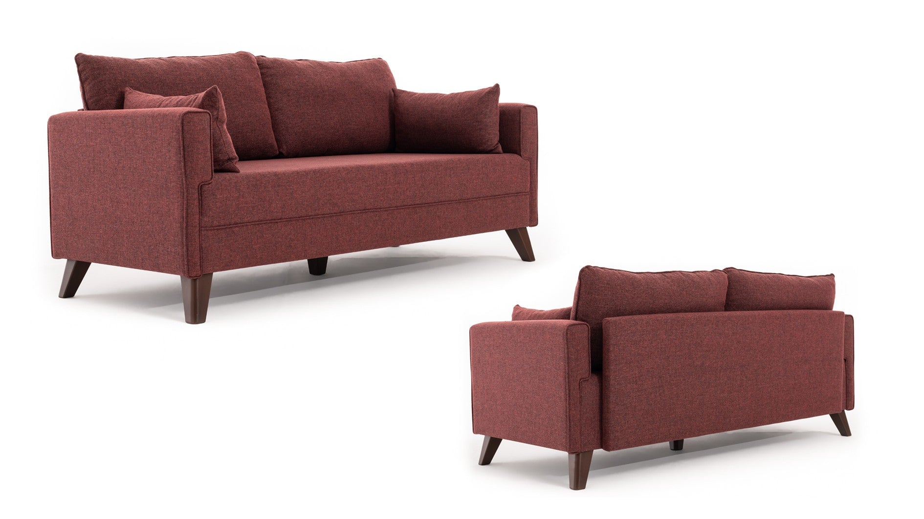 Canapé de 3 places Bella Sofa Bed - Claret Red