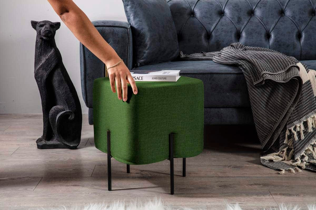 Mono Pouf Vert Foncé