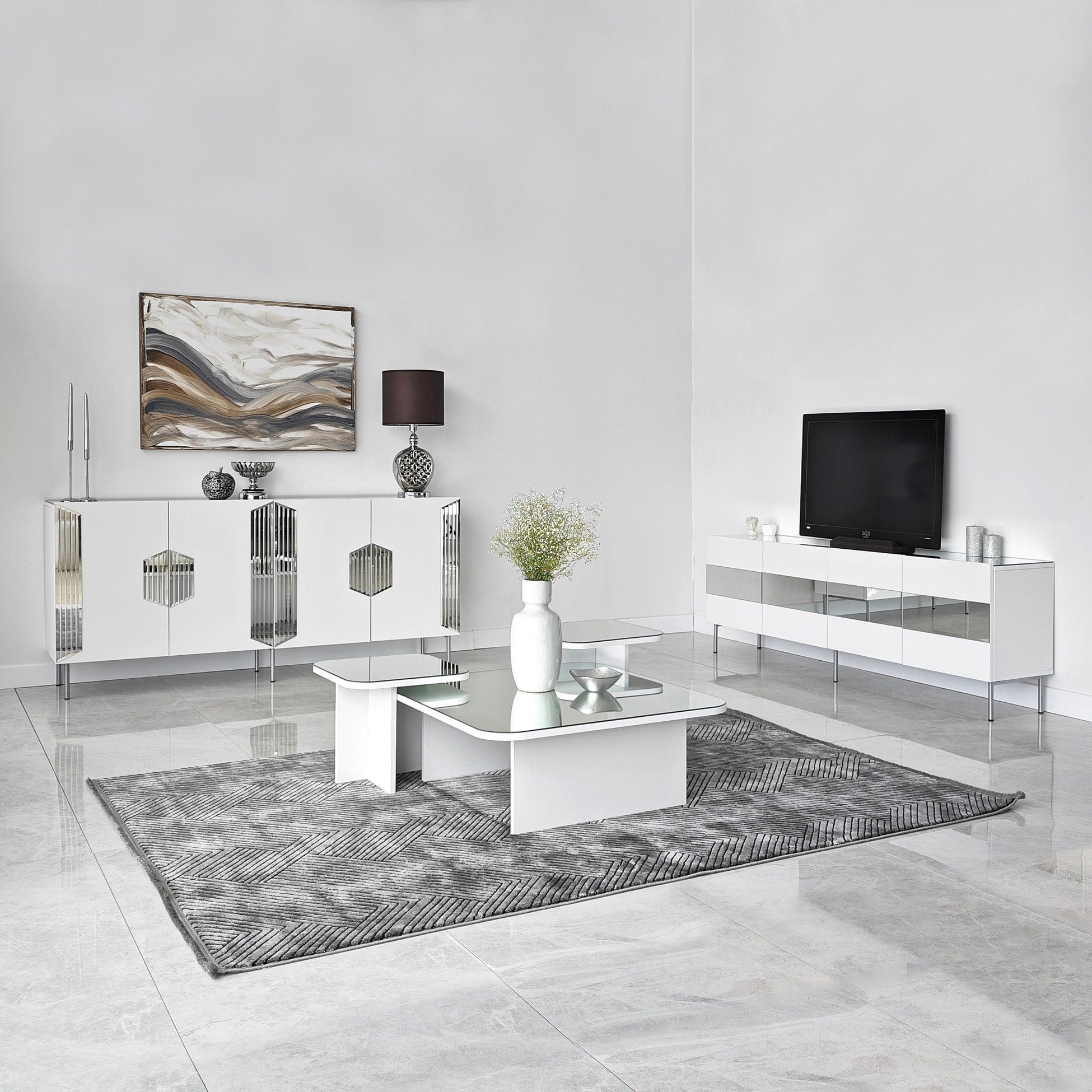 Console Dubai - White, Silver