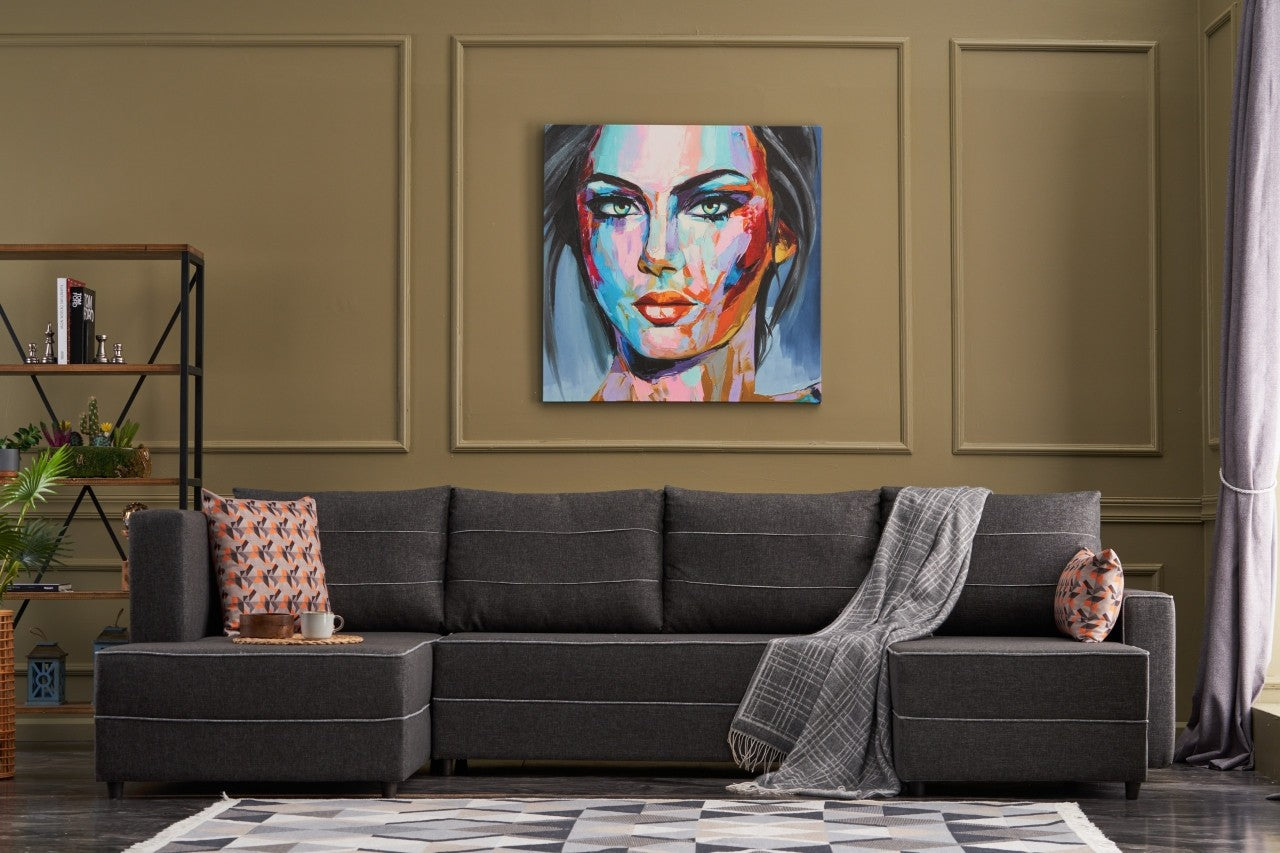 Canapé-lit d'angle Ece Panoramik - Anthracite