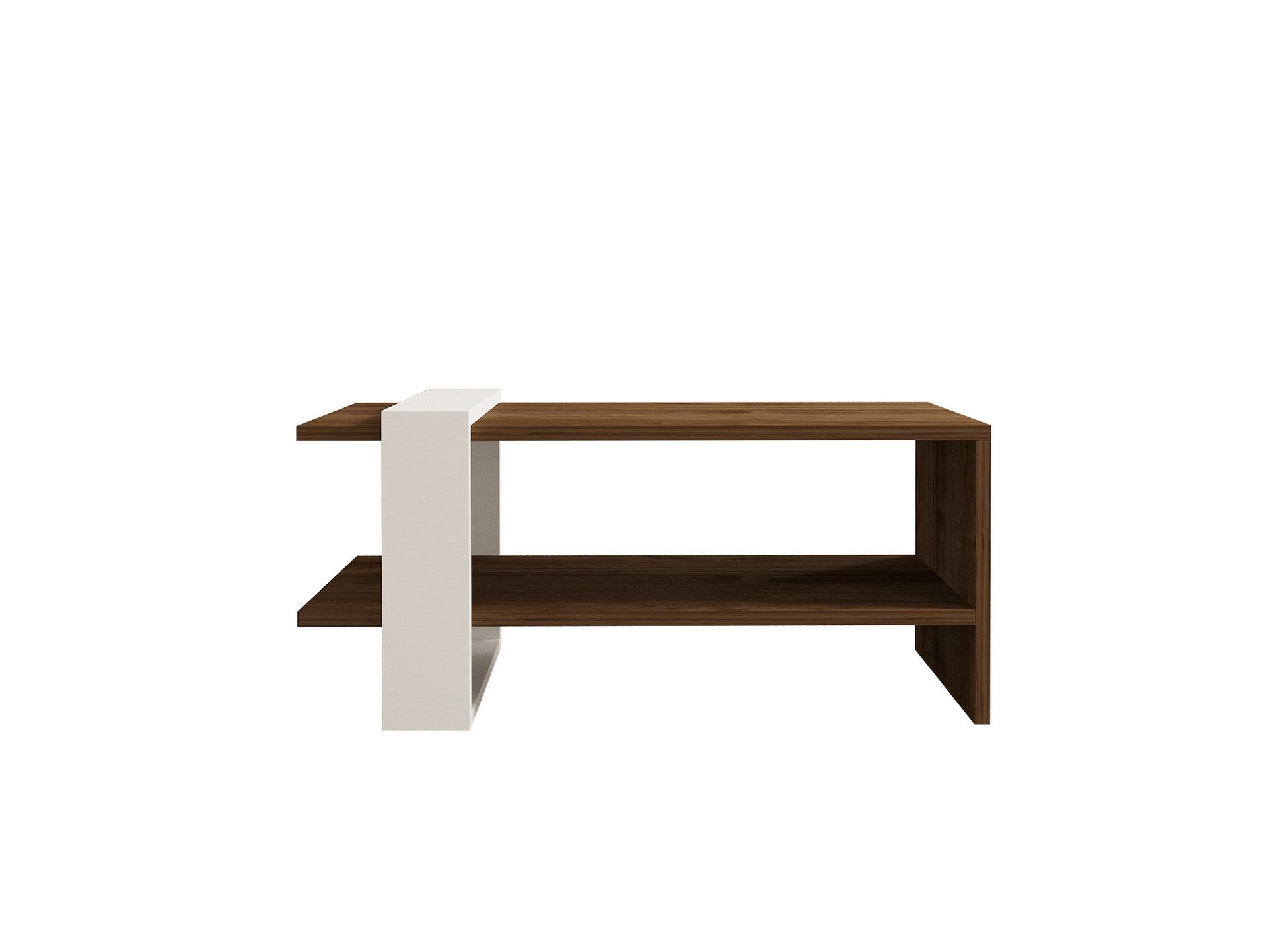 Table basse Gaye - Walnut, White