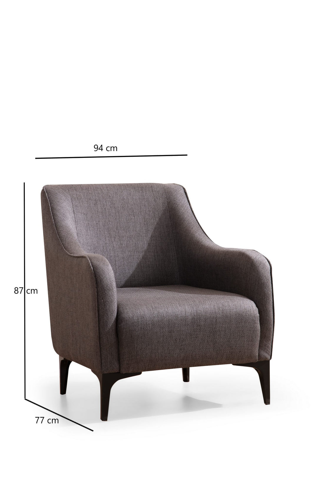 Fauteuil à oreilles Belissimo - Dark Grey