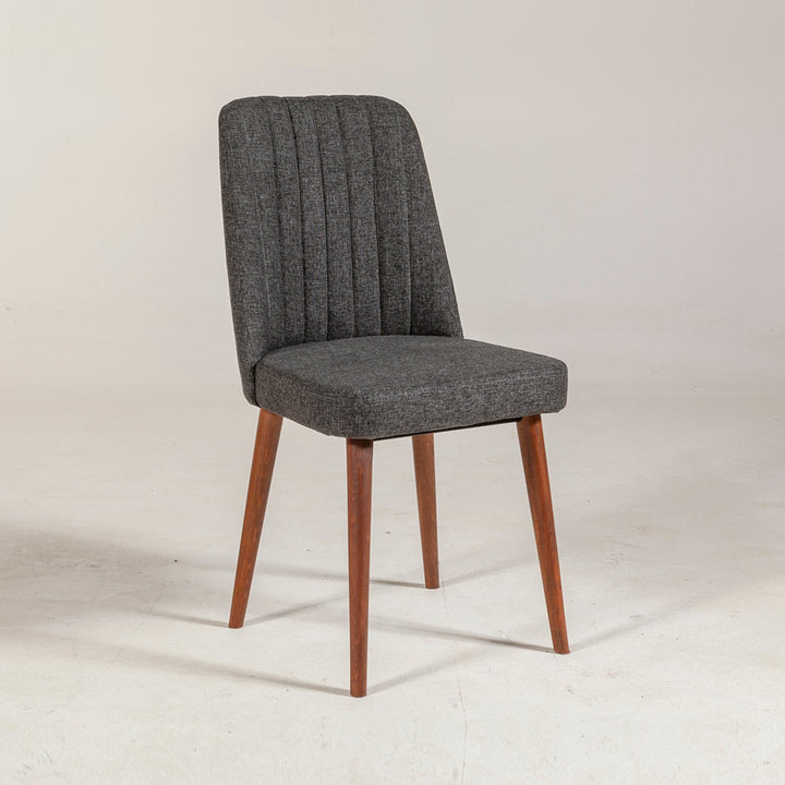 Chaise Vina Sandalye Anthracite, Walnut