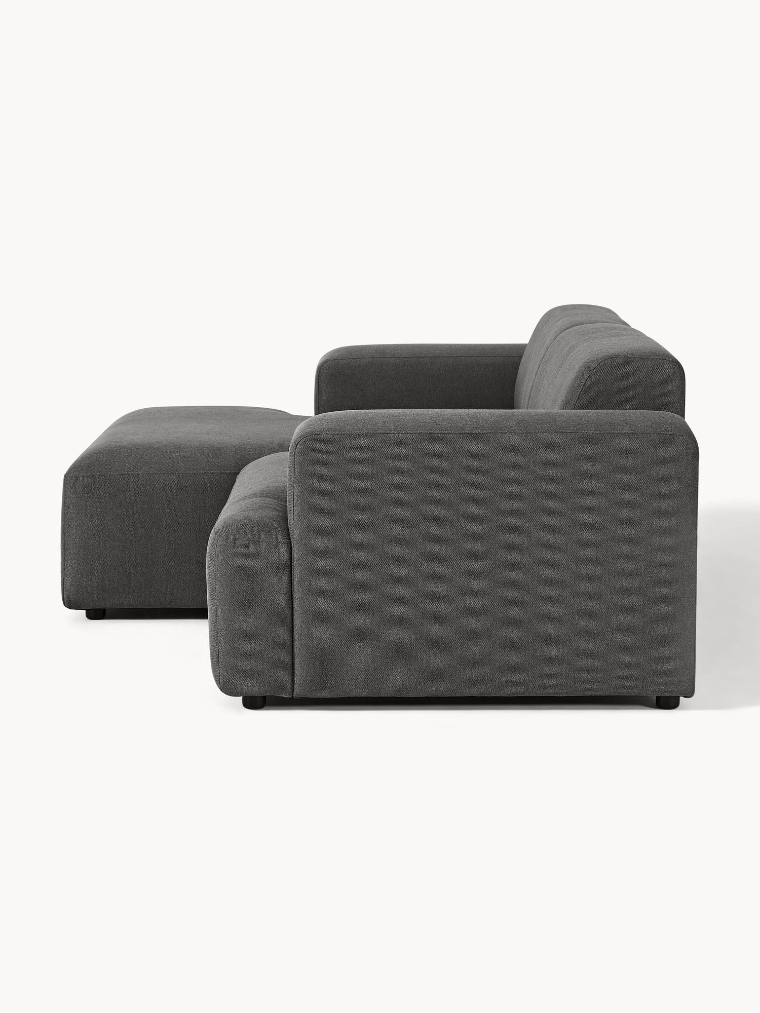 Canapé d'angle 3 places Molly Mini en tissu lin