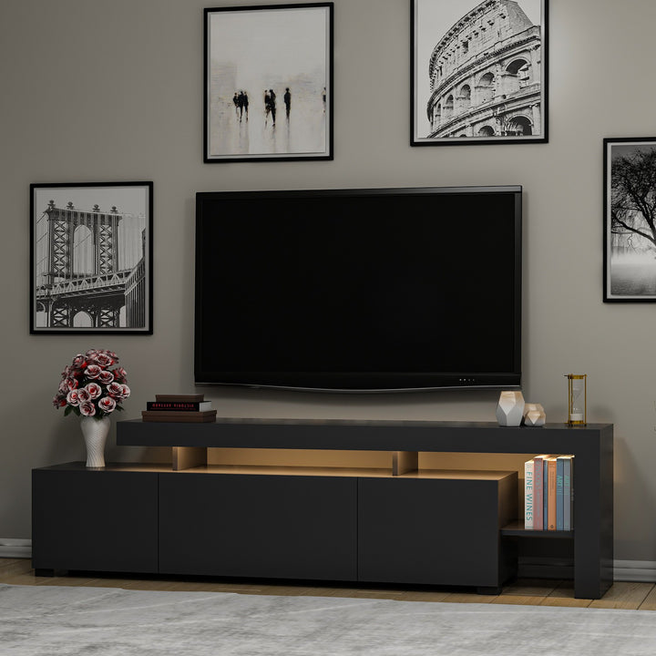 Meuble Tv design avec LED Jasir L192cm Anthracite
