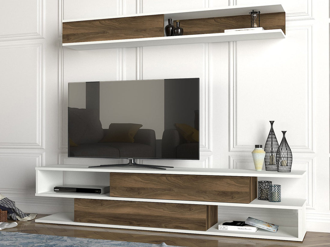 Unité de télévision Manyetik - White, Walnut