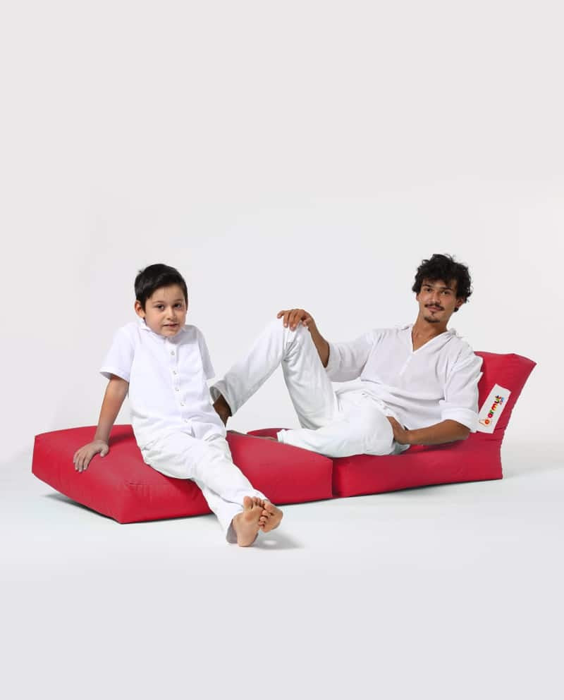 Siesta Pouf convertible / coussin de sol Rouge