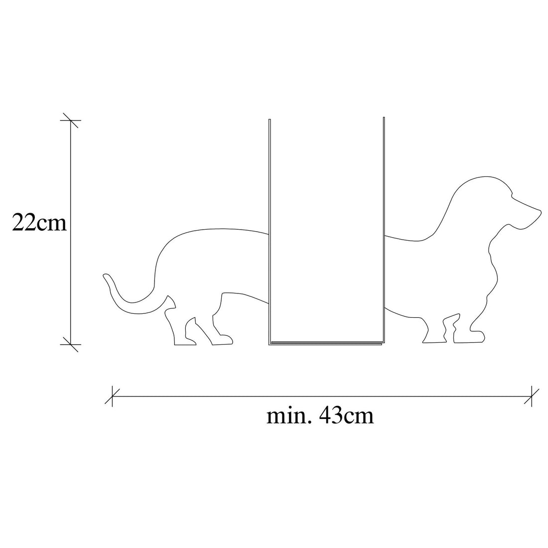 Serre-livres en métal Kitap tutucu 4 - Black