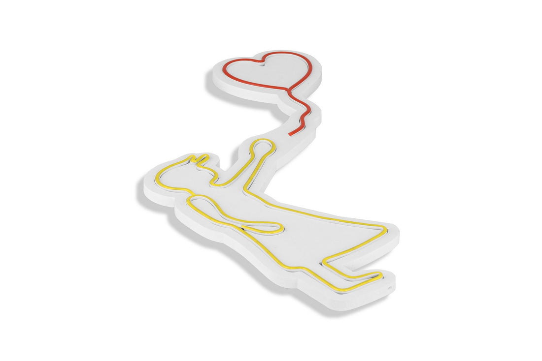 Éclairage LED en plastique décoratif Balloon Girl - Yellow