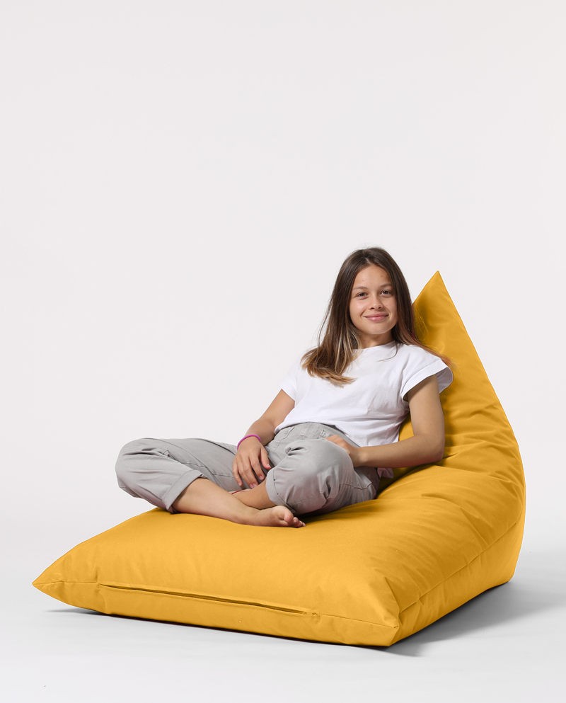 Sac de haricots de jardin Pyramid Big Bed Pouf - Yellow