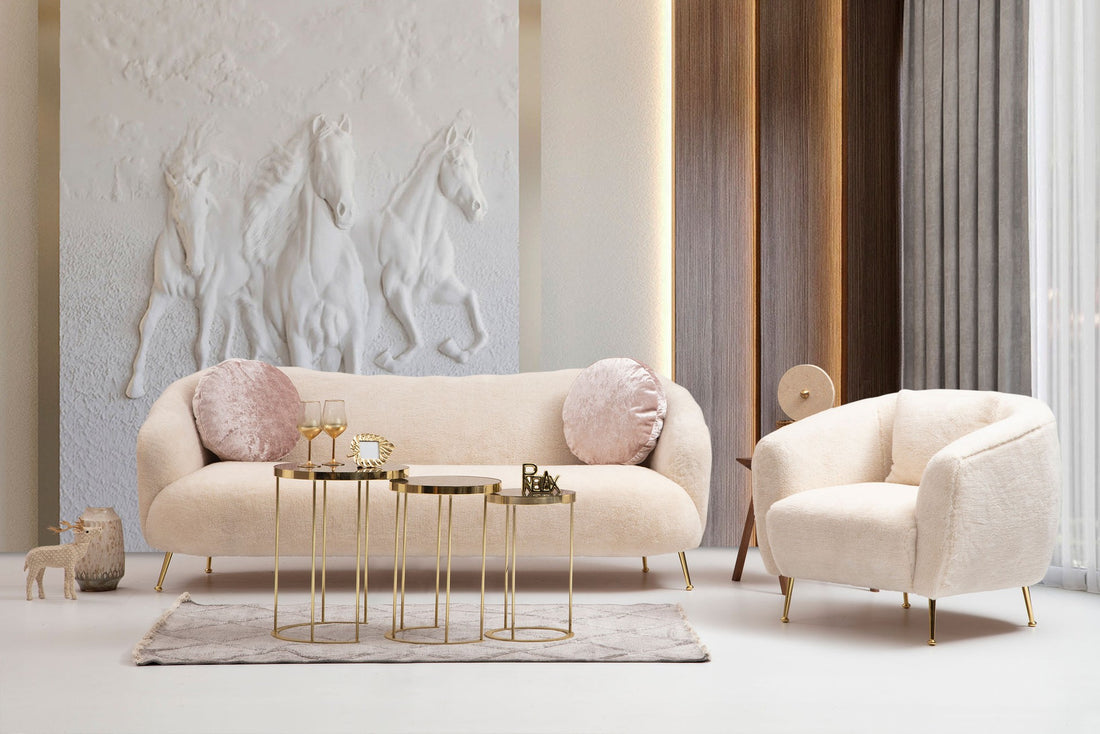 Fauteuil à oreilles Istiridye - Beige