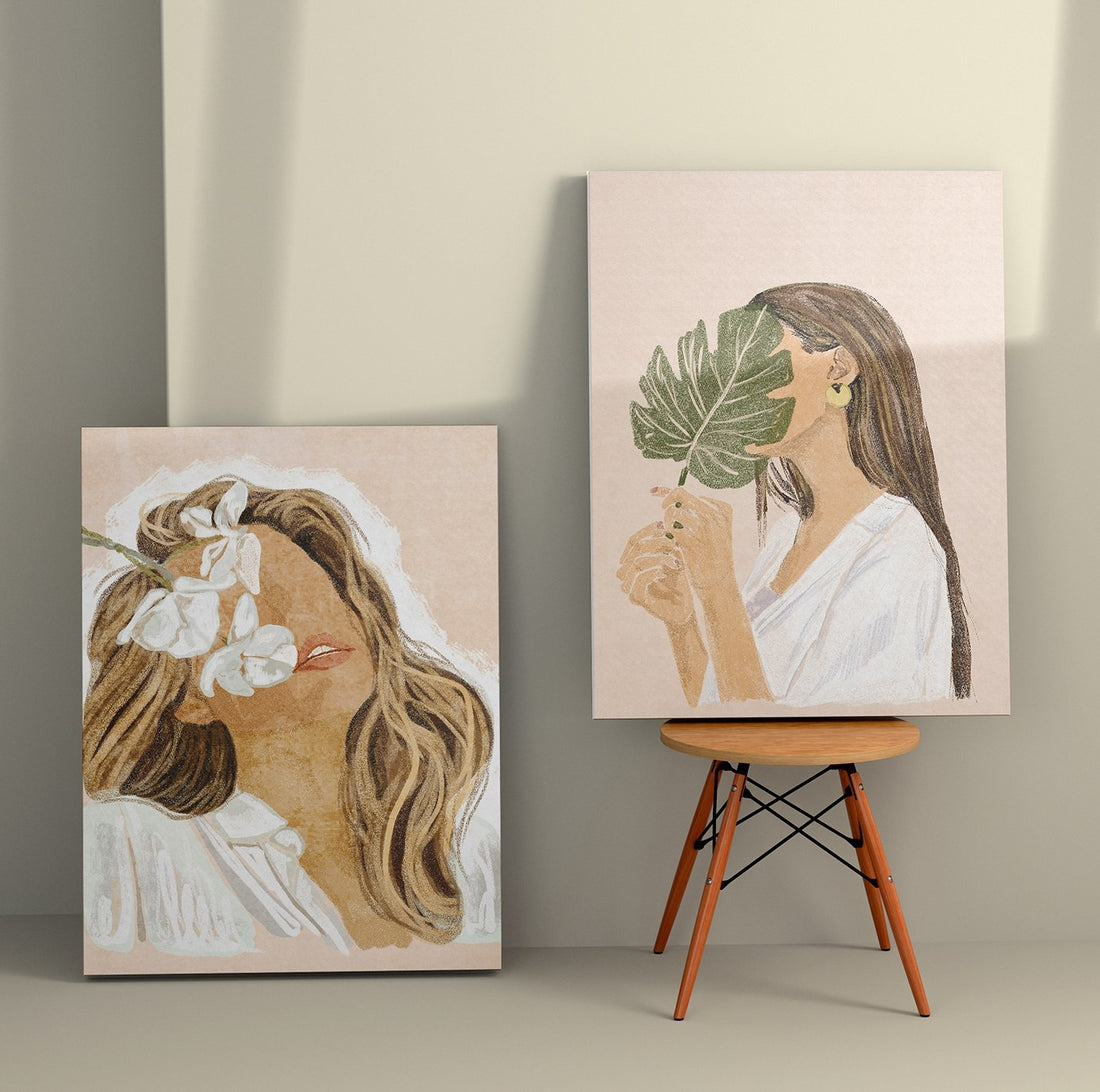 Peinture décorative en toile (2 pièces) 2KNV4266 - 50 x 70