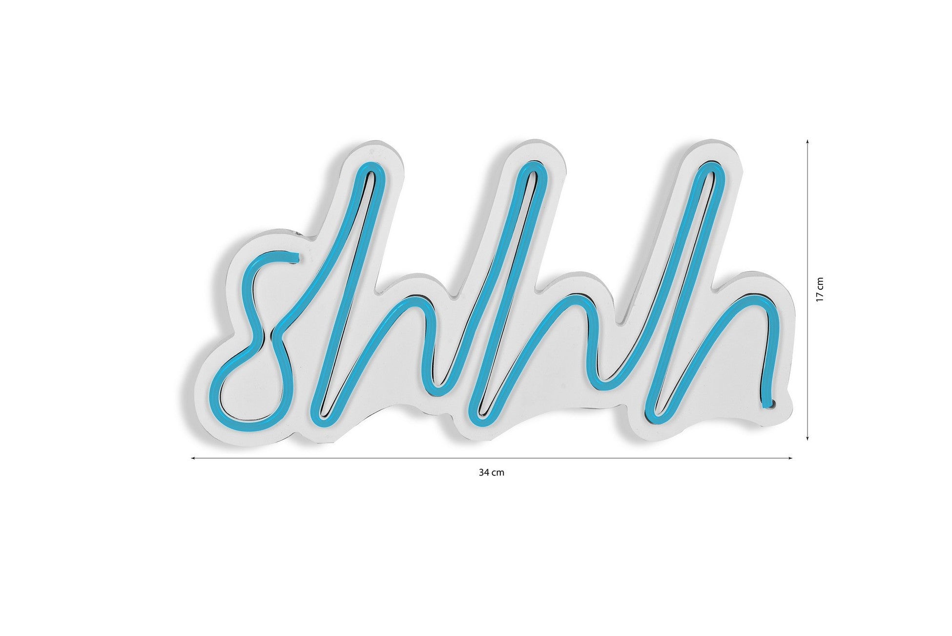 Éclairage LED en plastique décoratif Shhh - Blue