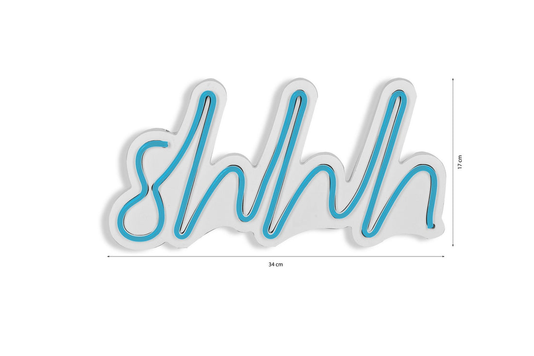 Éclairage LED en plastique décoratif Shhh - Blue